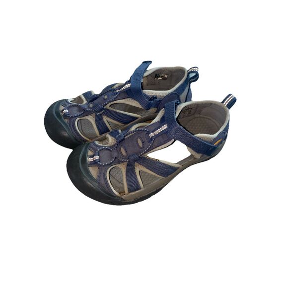 KEEN Venice H2 Hiking Waterproof Comfort Sandals Navy Blue And Grey Youth Size 5 - Picture 1 of 9